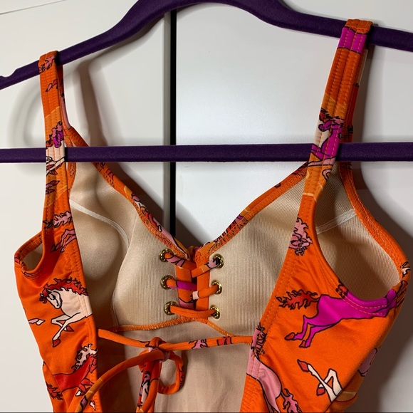 NWT Rosa Chá Brazilian One-Piece Horse Print Swimsuit - Picture 5 of 16